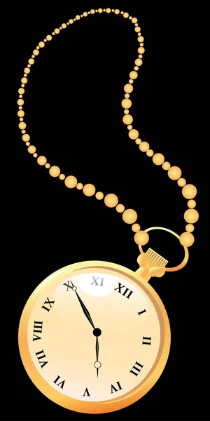 Relojes de bolsillo de oro — Archivo Imágenes Vectoriales