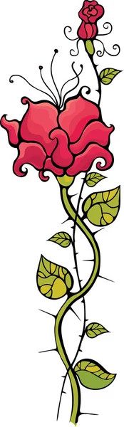 Rose décorative — Image vectorielle
