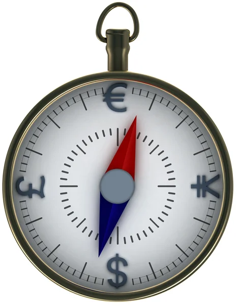 Currency compass — Stock Photo, Image