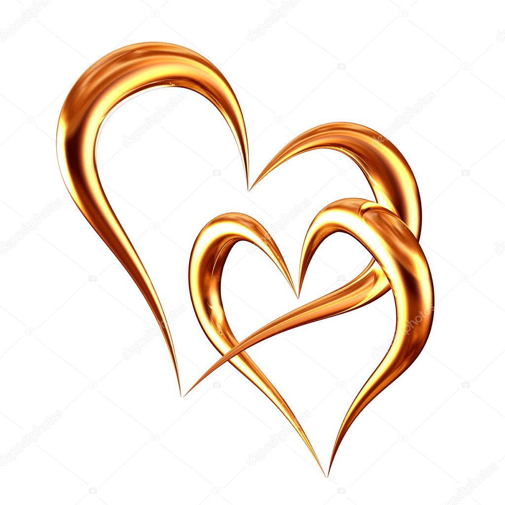 Golden Hearts Stock Photo By Ola Ola 5335963