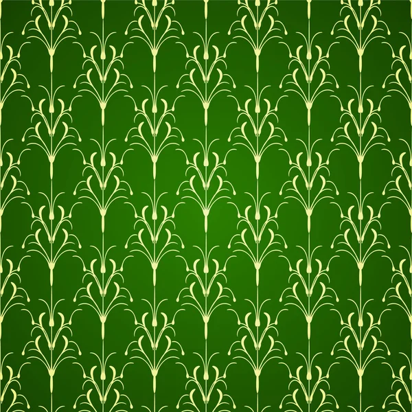 Green floral ornament background — Stock Vector