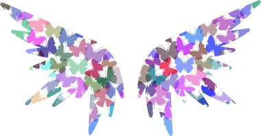 Angel butterfly wings clipart