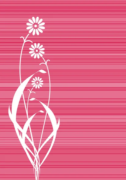 Abstrato rosa flores linhas tampa —  Vetores de Stock