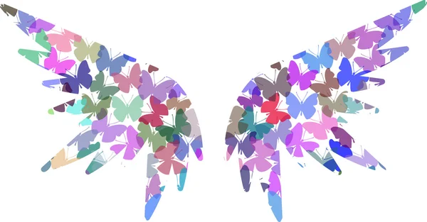Angel butterfly wings — Stock Vector