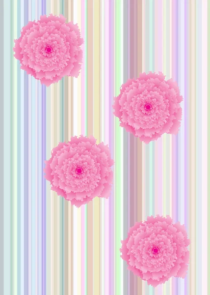 Bandes avec roses — Image vectorielle