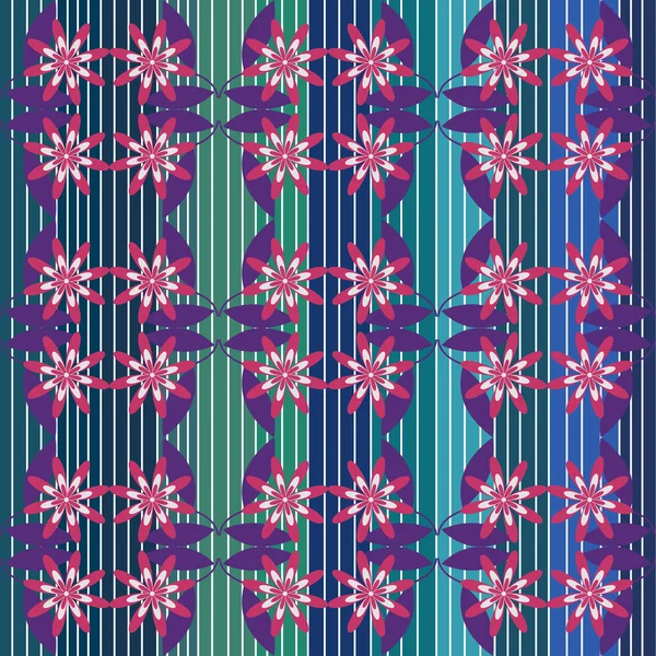 Fleurs motif vintage papier peint — Image vectorielle