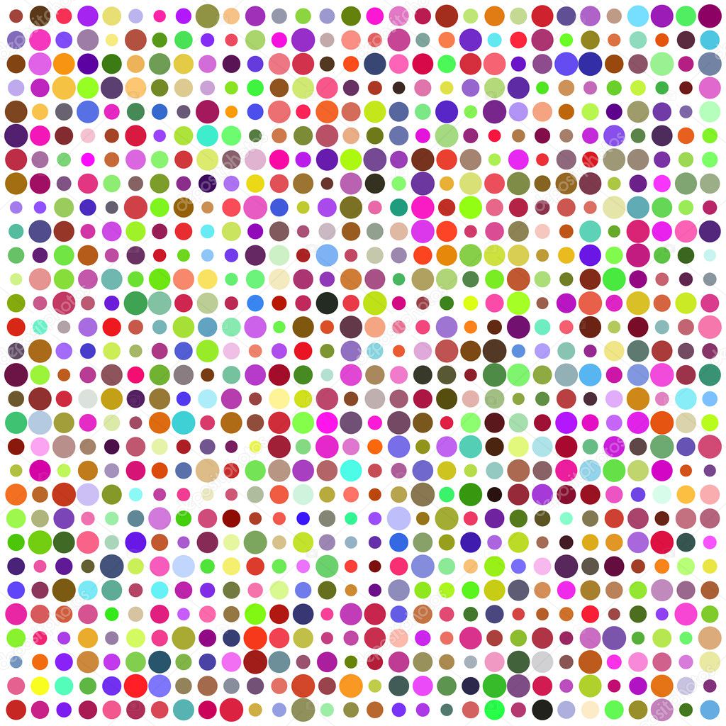 Retro circle multicolored abstract pattern