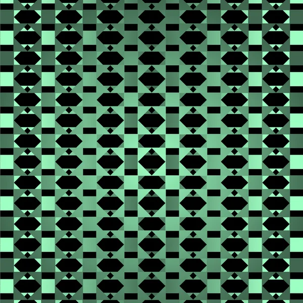 Geometrické zelené okrasné pozadí — Stockový vektor