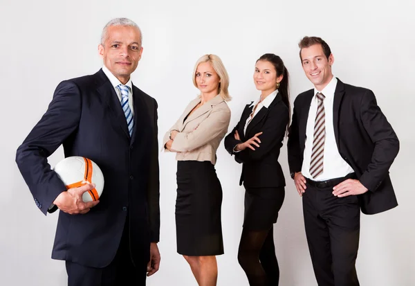 Equipe Negócios Competitiva Profissional Forte Quatro — Fotografia de Stock