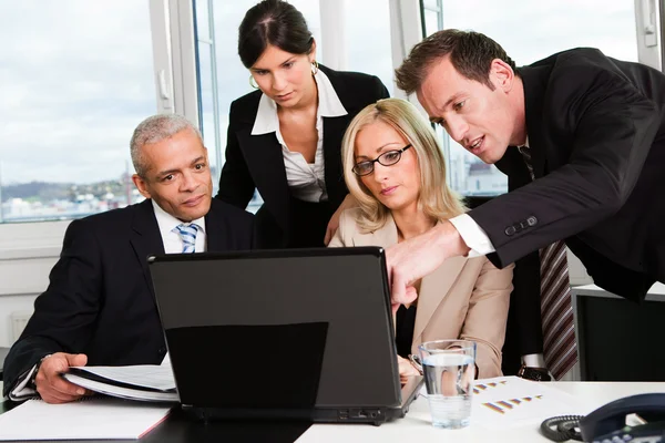 Equipe Negócios Reunião Discutindo Trabalho — Fotografia de Stock