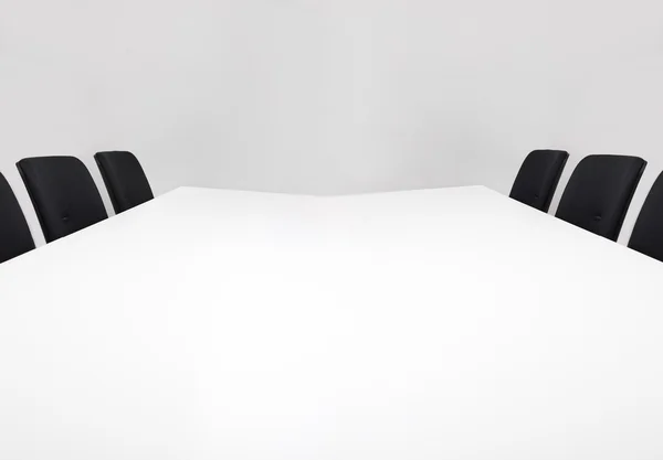 stock image Empty modern white boardroom ready for the meeting