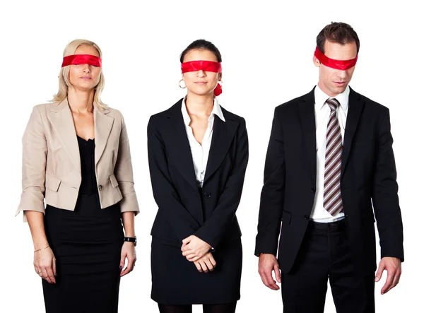 Group of disoriented businesspeople — Stock Photo, Image