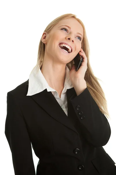 Donna d'affari che parla sul cellulare — Foto Stock