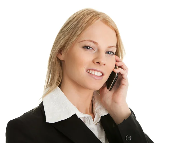 Mujer de negocios hablando por teléfono móvil — Foto de Stock