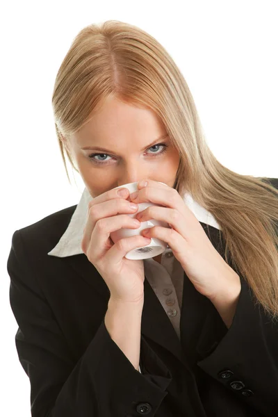 Vrouwelijke ondernemers houden een kopje koffie — Stockfoto