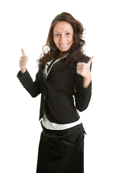 Excited businesswoman celebrating success — Stock Photo, Image
