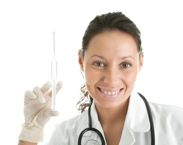 Vertrouwen arts voorbereiding injectie — Stockfoto