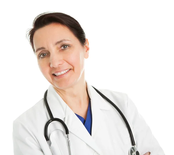 Glimlachende arts vrouw met stethoscoop — Stockfoto
