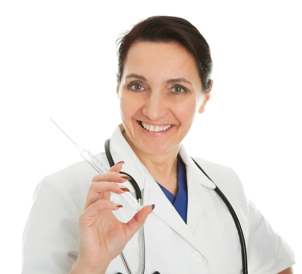 Confident doctor preparing injection — Stock Photo, Image