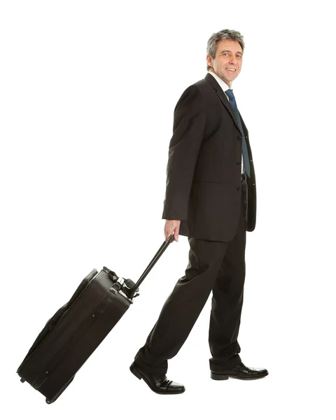Seyahat çantası ile üst düzey iş adamları — Stok fotoğraf