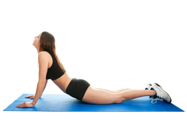 Young women doing core stretch — Stock Photo, Image