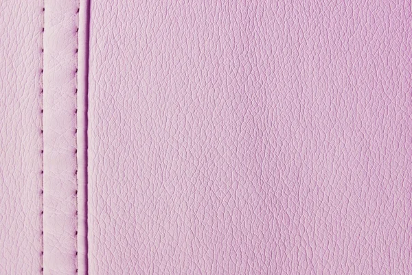 Růžové kožené šev textura — Stock fotografie