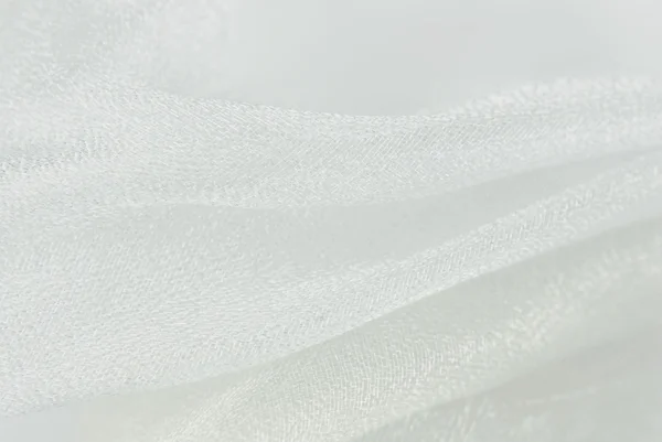 Textura de tecido de organza branco — Fotografia de Stock