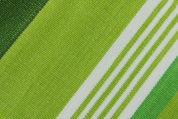 Green striped fabric texture — Stock Photo, Image