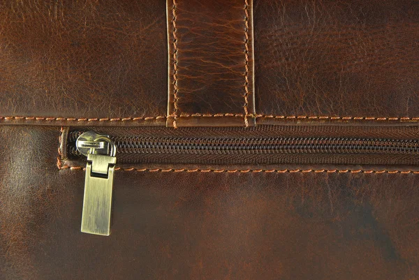 Leather with zipper texture — Stock Photo, Image