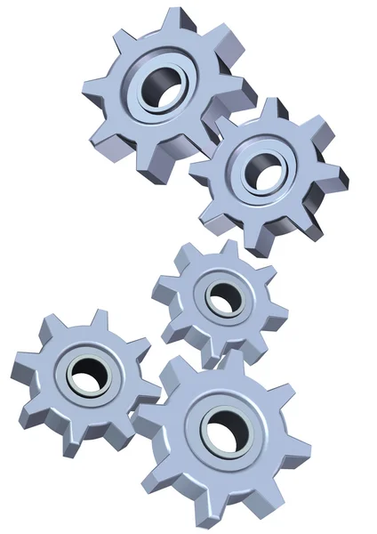 Трехмерная иллюстрация Cogwheel — стоковое фото