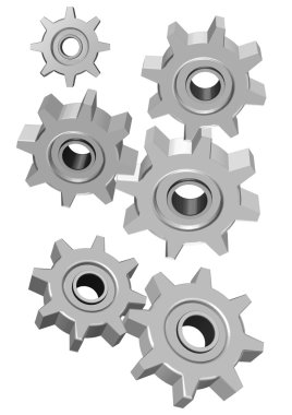 3d Cogwheel illustration clipart