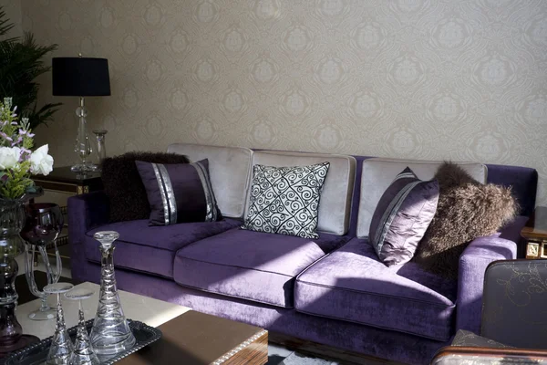 Luxusní moderní obývací pokoj — Stock fotografie