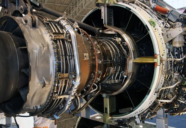 The engine of airplane — Stok fotoğraf