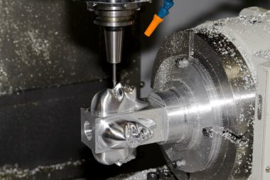 Cnc machine tools in the work clipart