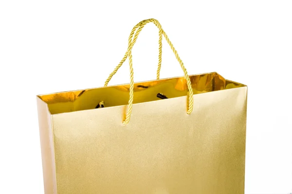 Golden Shopping Bag — Stock Photo, Image