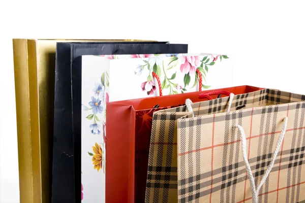 stock image Shopping Bag close up shot on white background