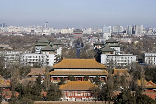 Antiguo Moderno Beijing China Vista Panorámica —  Fotos de Stock