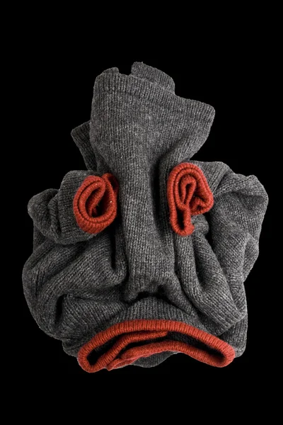 Džíny Kreativní Lidská Lebka Černém Pozadí — Stock fotografie
