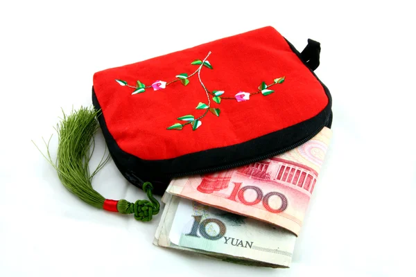 Chinese Tradition Wallet Money White — Stock Photo, Image