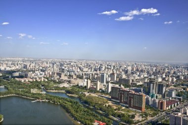 Bird's eye view of beijing clipart