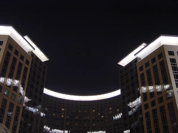 Immeuble Bureaux Centre Affaires Scènes Nocturnes — Photo