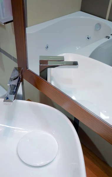 Modern Banyo Tasarım Stili Sade Çekici Mobilya — Stok fotoğraf