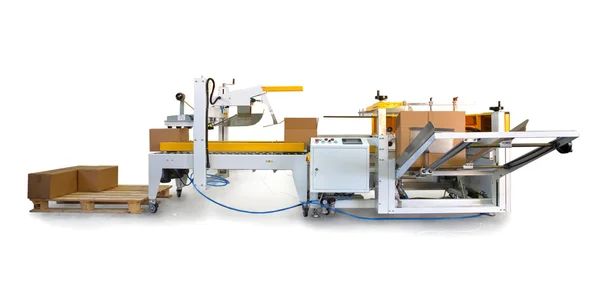 Detalhes Uma Máquina Impressão Embalagem — Fotografia de Stock