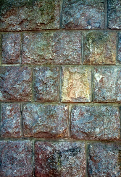 Textura Parede Pedra Velha Com Musgo — Fotografia de Stock