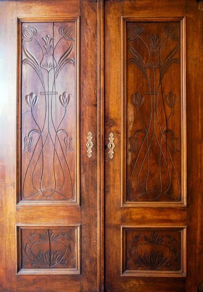 Шафа двері дерев'яні — стокове фото