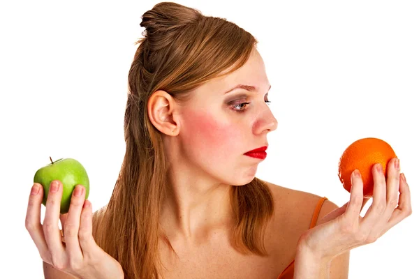 Mulher com frutas — Fotografia de Stock