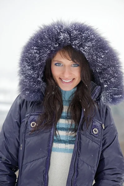 Zimní dívka portrét — Stock fotografie