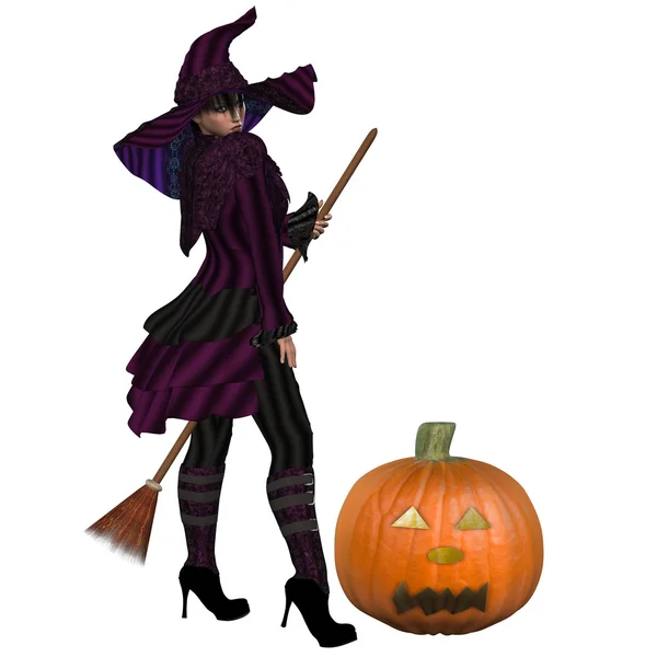Halloween heks — Stockfoto