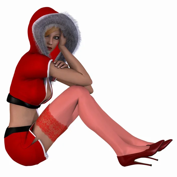 Sexy Kerst meisje — Stockfoto