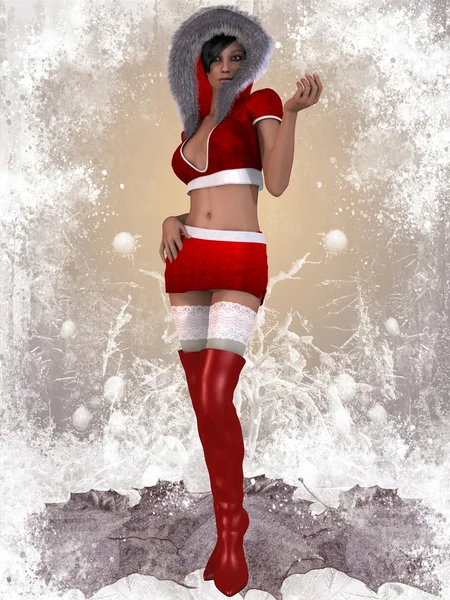 Sexy dziewczyna Boże Narodzenie — Zdjęcie stockowe